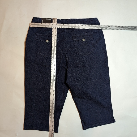 D. Jeans Modern Fit Plus Capris Size 20W Dark Denim Wash Cropped Pant Woman - Picture 5 of 6